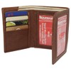 MARSHAL Real Leather Men's RFID Blocking Trifold Wallet with Outside