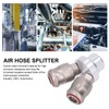 Air Hose Splitter 2 Way Carbon Steel Automatic Pneumatic Quick