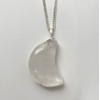 VIE Crescent Shaped Pendant, 4x2cm (Clear Quartz)