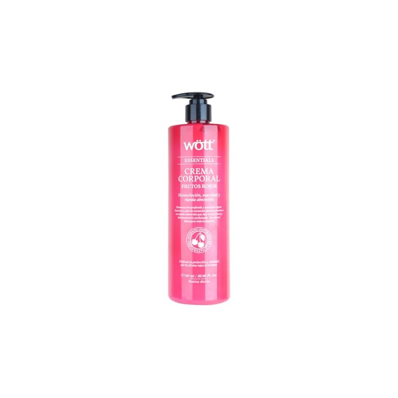 CREMA CORPORAL FRUTOS ROJOS WOTT 740 ML.