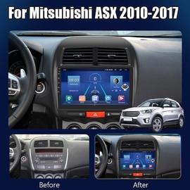 10 Inch Android 13 Car Stereo for Mitsubishi ASX 2013-2015, for Outlander Sport 2011-2017, for RVR 2011-2017 Double Din Car Radio Receiver w/Wireless Carplay Android Auto GPS Navigation Backup Camera