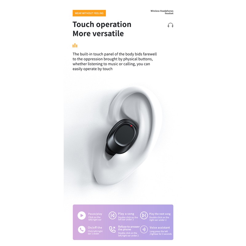 K50 low energy consumption earbuds wireless BT headset