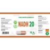 NADH 20 mg 60 Vegan Capsules, Laboratory Tested, High Dosage,