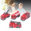 4Pcs 1: 32 Fire Truck Toy Set High Simulation Pull