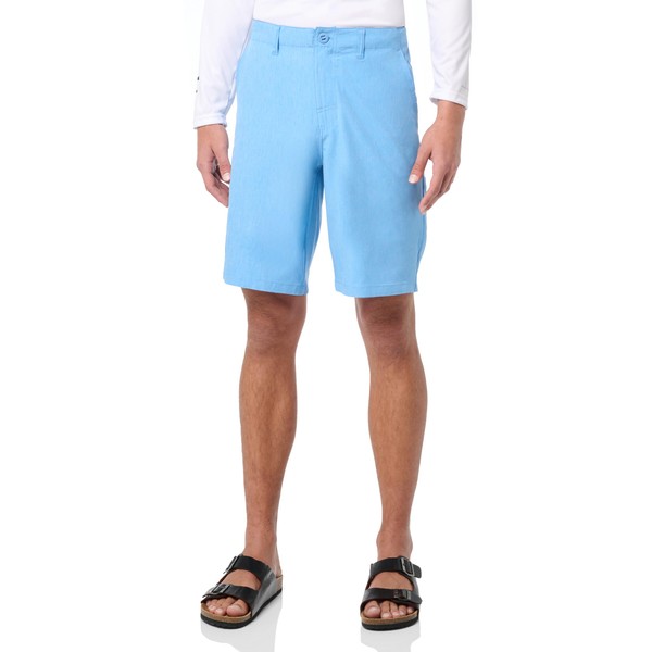 Salt Life Transition Hybrid Boardshorts, Chambray, 38