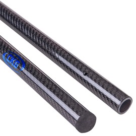 CKG Metal Detector Shovel Travel Carbon Handle Total Length 45.5' Diam 1.1 for Scoop Shovel, Universal Lightweight Pole for Beach Metal Detecting Digging Tools – Black/Travel Size