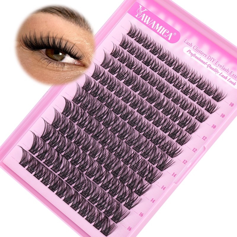 Yawamica Wispy Lash Clusters C Curl Individual Lashes DIY Cluster