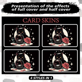 Peacoblue Credit Card Debit Card Sticker 4 Styles for Credit Card, Divination and Black Cat, Standard size, Divination and Black Cat