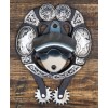 Rustic Western Cowboy Boot Spur With Silver Longhorn Conchos Wall