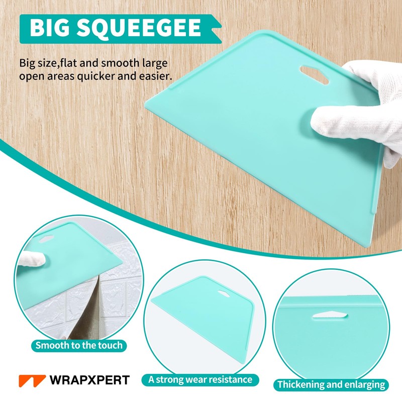 WRAPXPERT Wallpaper Smoothing Tool,Wallpaper Tools Included Felt Squeegee,Craft Knife,Wallpaper Brush,Wallpaper