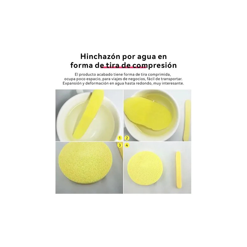 120 Pc Esponja Facial Comprimida Para Limpieza Y Exfoliación