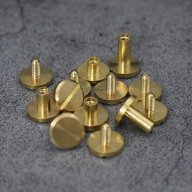 20x Belt Screw Leather Craft Chicago Nail Brass Rivets Stud Head Wallet Round AU
