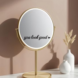 4 x You Look Good Rearview Mirror Decal,Water Bottle Stickers,Vanity Mirror Sticker,Affirmation Reminder Sticker,Car Decal for Women,Car Mirror, Laptop Bumper Tumbler Sticker,Car Window Decal