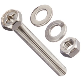 WAKAI 2M650 Stainless Steel Hex Bolt Set, 0.2 x 2.0 inches (6 x 50 mm), Set of 5
