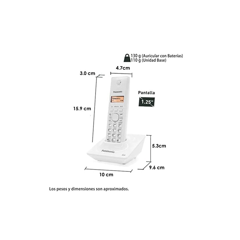 Panasonic Teléfono Inalámbrico KXTG1711W Blanco