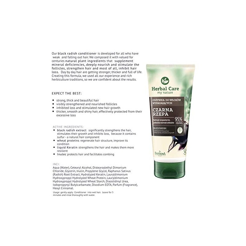 FARMONA Herbal Care: BLACK RADISH Shampoo (330 ml) & BLACK