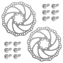 Bestookits 2 Sets 6.3Inch Disc Brake Rotor Stainless Steel With 12 Bolts Suitable For Bmx-160mm Bicycle Disc Brake Rotor 6-Hole Wavy Edge Disc Brake Disc