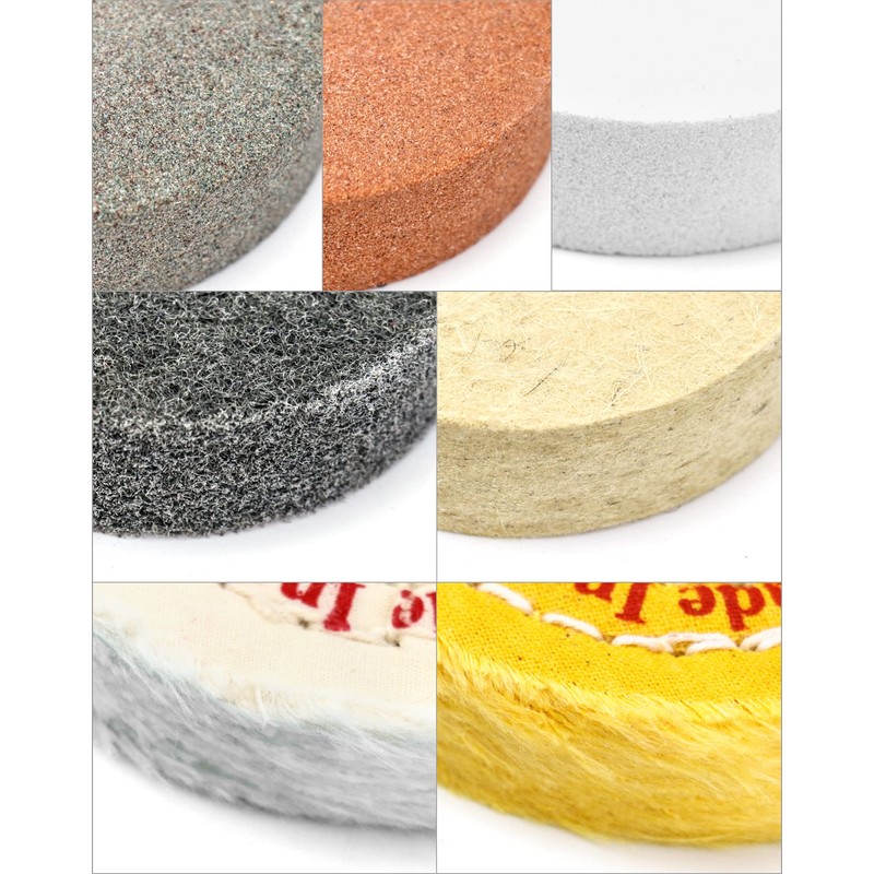 QWORK® Buffing Wheel Kit, 7 Pcs Polishing Wheels with Drill