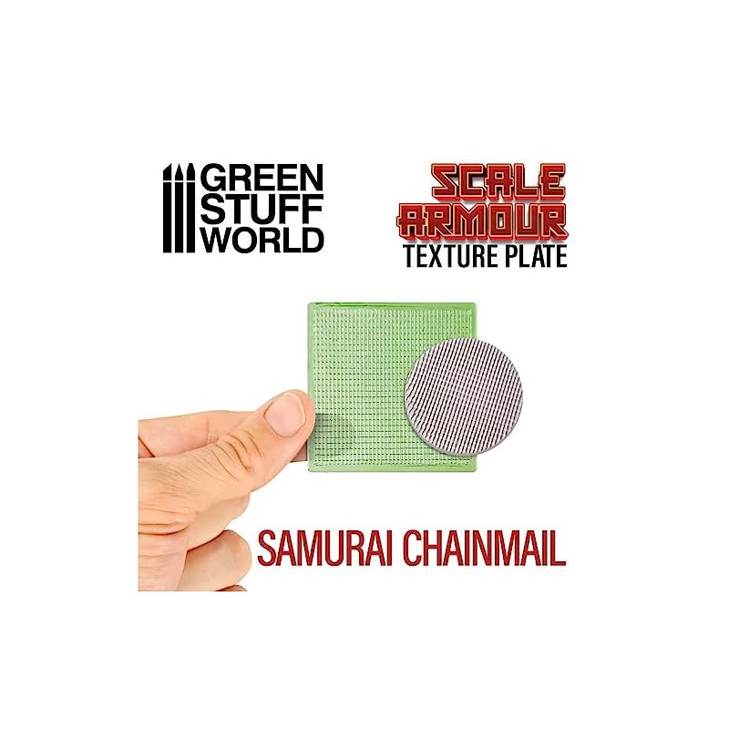 Green Stuff World 1616 Texture Plate - Samurai Chainmail Texture