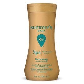 Summer's Eve Spa Daily Intimate Wash, Renewing Cleansing Feminine Wash, Jasmine Scented pH-Balanced Wash, 12oz Bottle