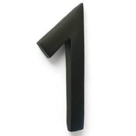 NACH Self Adhesive House Numbers for Outside, Black House Numbers, Metal Address Numbers, Metal Mailbox Numbers, Modern House Numbers for Outside Stick On, 4 inch House Numbers, 1, HH-4STK-BLK-1