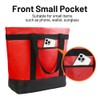 CIVJET Insulated Grocery Tote Bag, Red-black, L