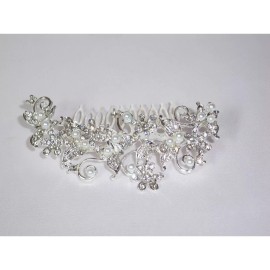 treasuresbyevieus.etsy.com Rhinestone pearl comb, rhinestone hair comb bridal hair comb wedding tiara