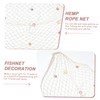 FUNOMOCYA 1piece Rope Fishing Net Wall Hanging Decor Nautical Style