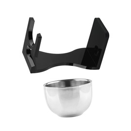 Ipetboom 1set Men Beard Grooming Shaving Stand Bowl Brush Holder Efficient Shaving Tool for Daily Routine and Storage