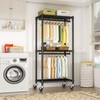 FUTASSI P3 Mini Rolling Clothes Rack, Clothing Racks for Hanging