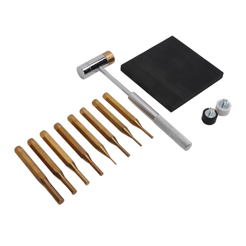 Brass Punch Set Porous Structure Detachable Ends 8 Different Sizes