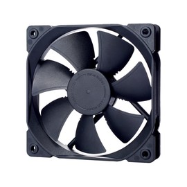 Fractal Design Dynamic X2 GP-12 PMW Computer Fan - Silent Fan - High Airflow – 120x120x25 mm – 1200RPM – FDB-Lager – Trip Wire - Aerodynamisch geformte Streben - Schwarz Edition (Single)