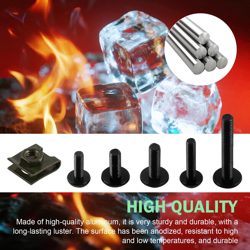 Zikefest 177PCS Motorcycle Fairing Bolt Kit, M5 M6 Stainless Steel