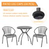 1-1/2 inch Wrought Iron Patio Furniture Feet Caps,24 Packs Round
