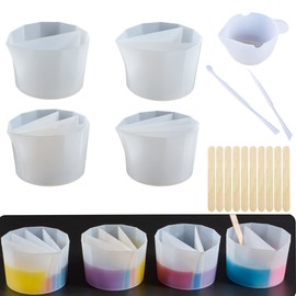 Cayway 18 PCS Split Cup for Paint Pouring, Art Split Cup Acrylic Paint Pour Split Cup Resin Pouring DIY Making Painting Tools, Resin Mixing Cups Painting Supplies for DIY Art Making