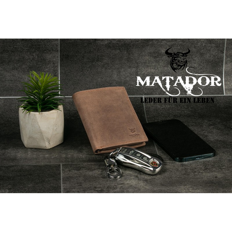MATADOR 6402 Men's Unisex Wallet Women, light brown, Vintage