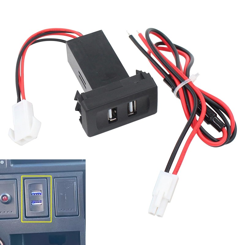 Doo Engy Dual USB Charger Socket with Wiring Harness Dashboard