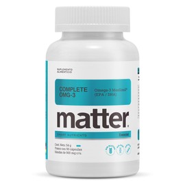Matter Complete OMG-3, Aceite de Pescado con Omega 3 MaxSimil, Máxima Absorción de EPA y DHA, Apoyo Cardiovascular, Cerebral y Visual, Opción de 60 o 