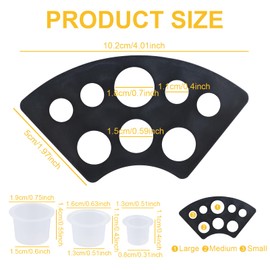 300 Pieces Tattoo Ink Cups with 2 Cups Holders - Plastic Paint Container, Small Ink Pigment Cups + Holder for Tattoo Ink Permanent Makeup Container Cap Tattoo Accessories