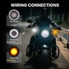 ZENTHOR Motorcycle Turn Signals - 2PCS Chrome Bullet LED Front