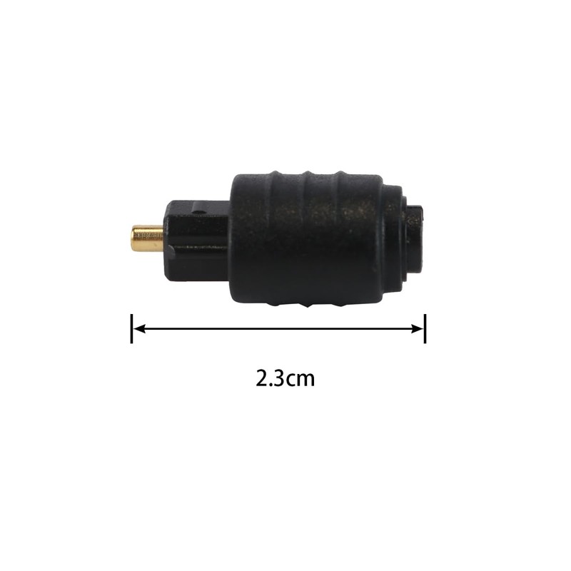 WANGCL 2Pcs Black Mini Toslink Optical 3.5 mm Female Jack