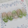 Green Mist Handmade Nail Tips - Oval / 그린 미스트