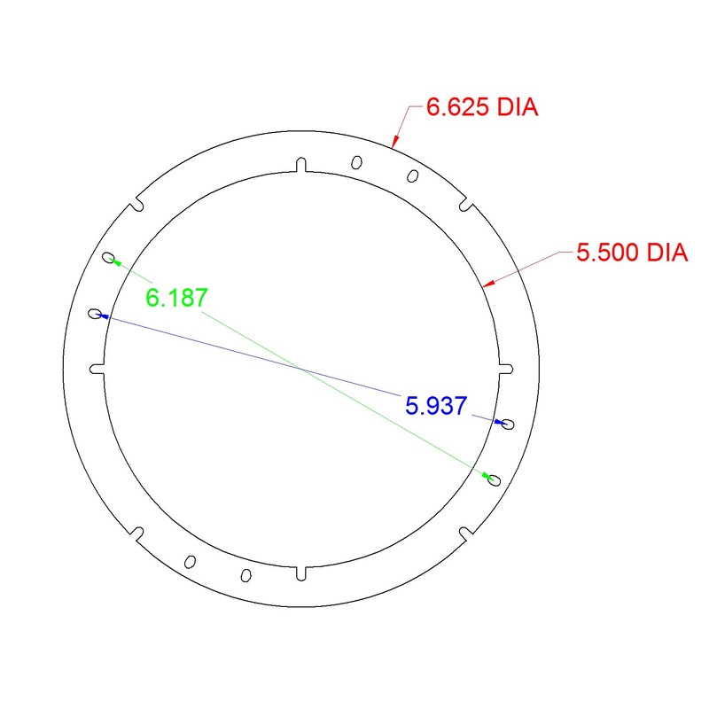 6.5" 6 1/2" Speaker Spacers Depth Extender Extending Rings -