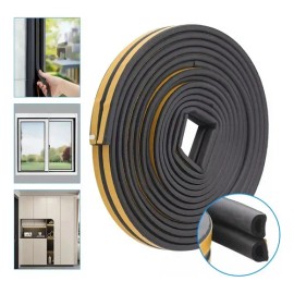 Zihongrouyu - Burletes Para Puertas Y Ventanas, Cinta Aislante, Aislante Del Fríoaislante Del Frío,burlete Bajo Puerta Para Prueba De Viento Antipolvo Aislamiento Acústico Y Agua,20mnegro)
