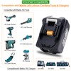 Upgraded 6.0Ah 18V Replace Compatible with Makita 18V Battery, Compatible