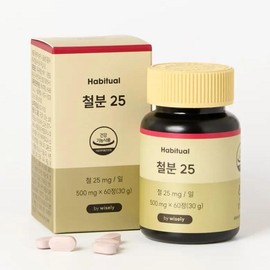Vegetable non-heme iron supplement 60 tablets (2 months supply) / 식물성 비헴철 철분제 보충 60정(2개월분)