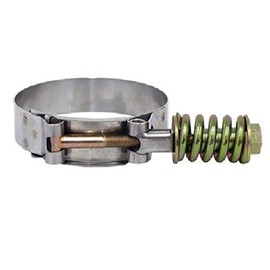 Tectran HTS406 Hose Clamp (, Spring Loaded T-Bolt, 4 1/16" - 4 3/8" Clamping Range, 3/4" Band Width, Pack of 2)