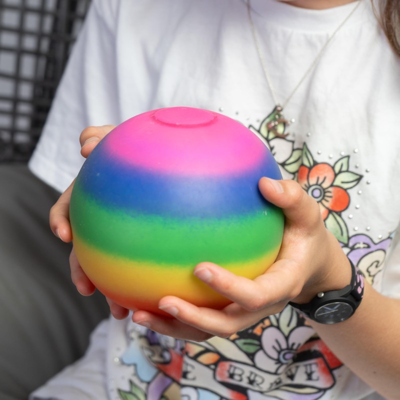 #winning Giant Rainbow Stress Ball 10" Large Anti-Anxiety Hand Fidget