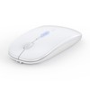 Anmck Wireless Mouse Rechargeable,[Battery Level Visible] 2.4G Silent Ultra Slim