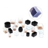 Pack of 8 square chair leg caps, square plastic plugs,